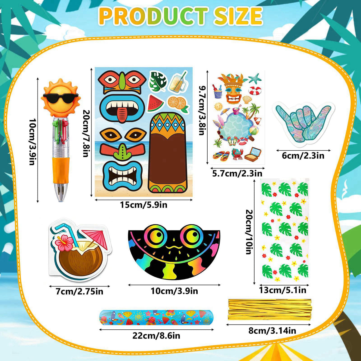 SZCECHRE 144PCS Hawaiian Theme Party Supplies Set, Tropical Summer Event Decorations, Party Accessories for Events and C
