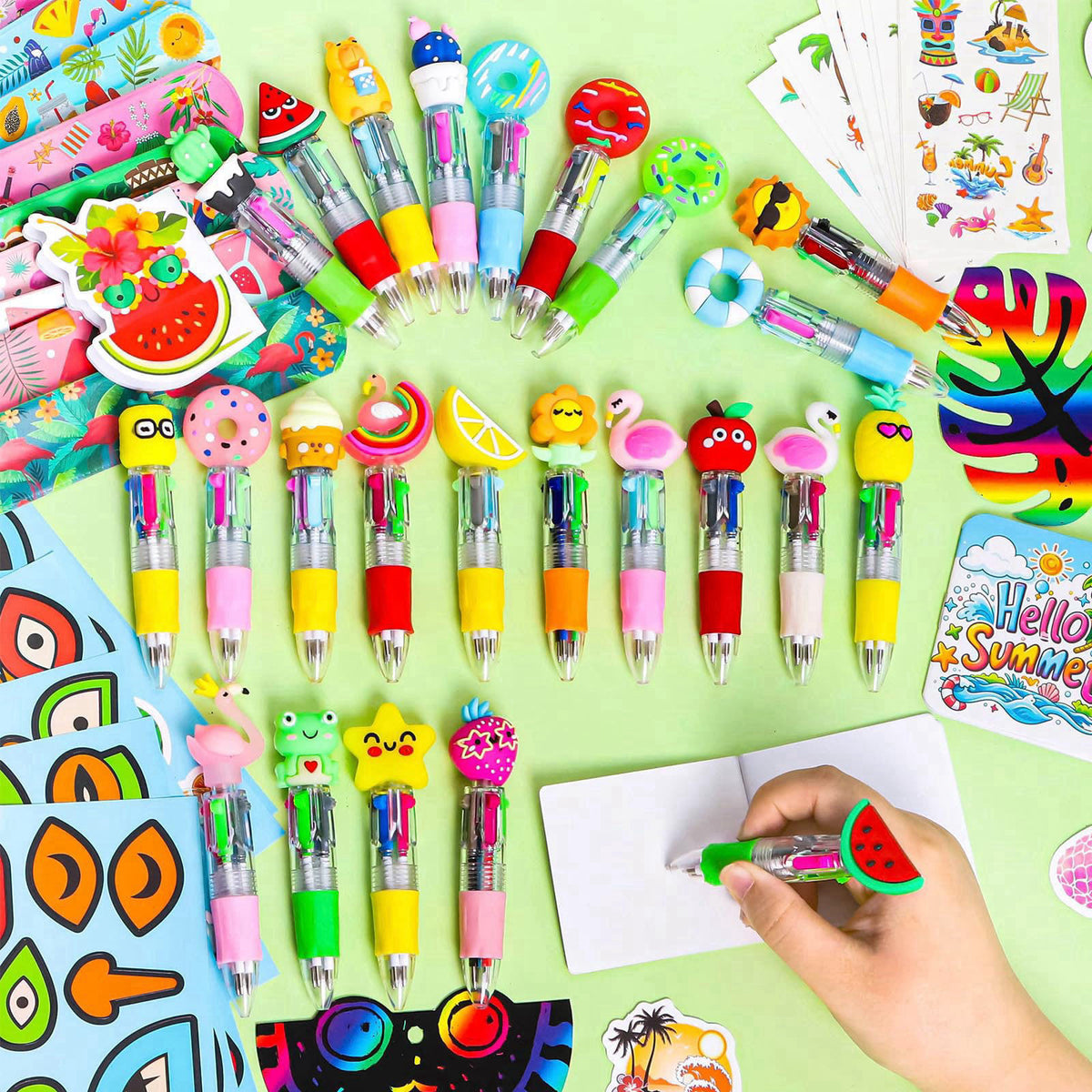 SZCECHRE 144PCS Hawaiian Theme Party Supplies Set, Tropical Summer Event Decorations, Party Accessories for Events and C
