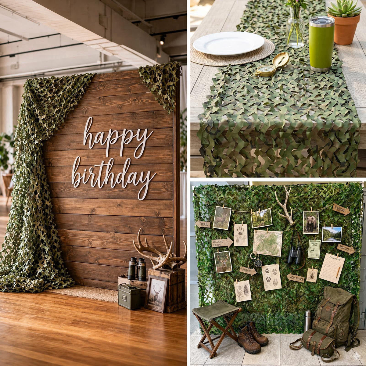 CelebSpark Hunting Birthday Party Decorations,Oh Deer Hunting Birthday Decoration – full view