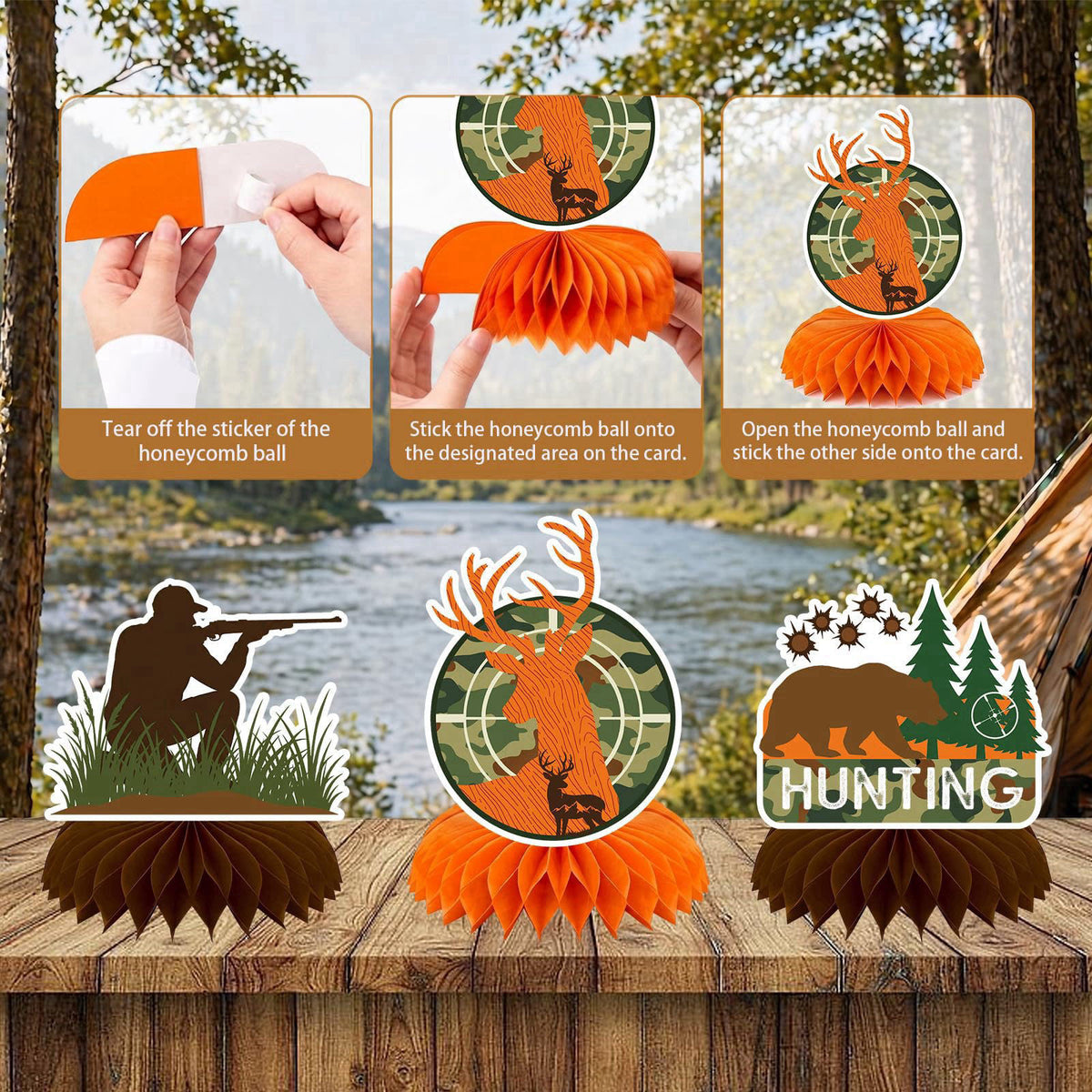 CelebSpark Hunting Birthday Party Decorations,Oh Deer Hunting Birthday Decoration – alternate angle
