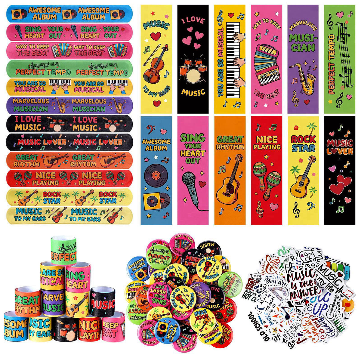 Eersida 182 Pcs Music Reward Supplies Kit Filler – product photo (Awards &amp; Incentives Supplies)