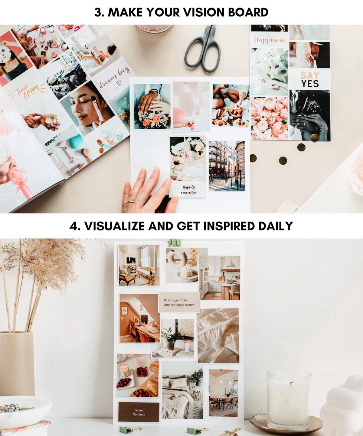 Lamare Vision Board Book -1000+ Images, Vision Board Supplies for Women – full view