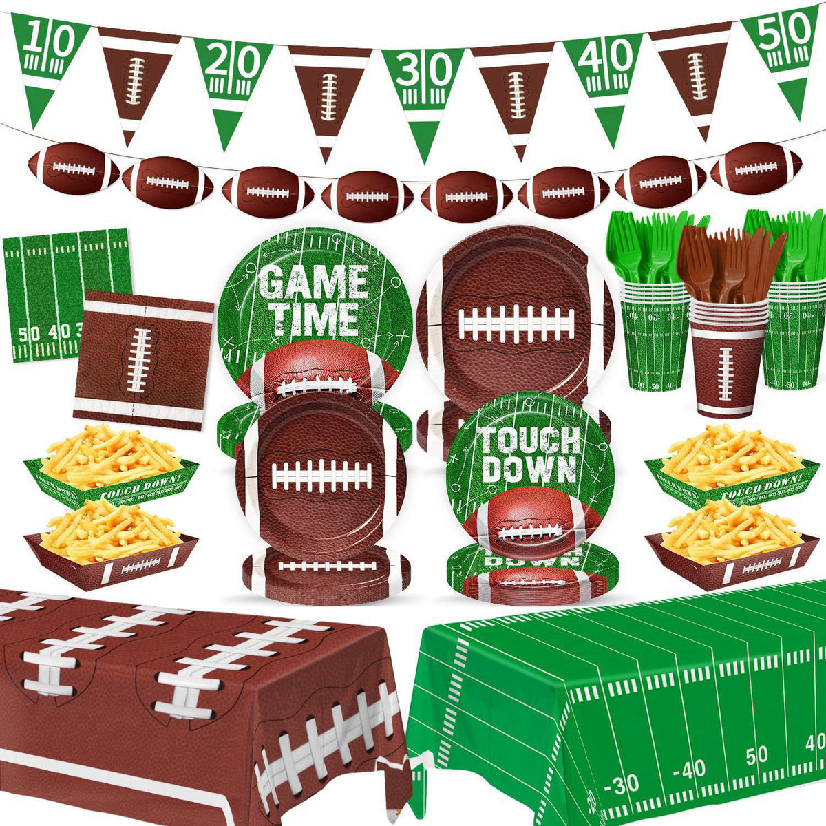 Actilize Football Party Decorations - Football Party Supplies Kit for 24 – alternate angle