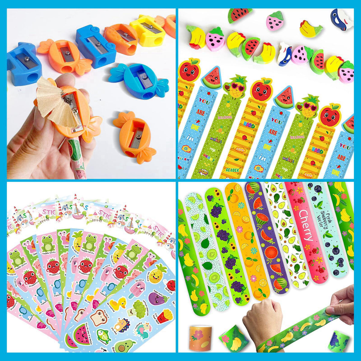 Thesixowls Goodie Bags for Birthday Party, 28 Pack Stationery Return Gifts Party Favors with Pencils – alternate angle