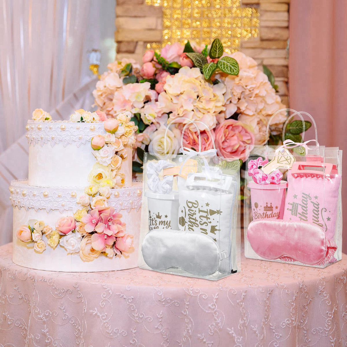 Ferrochef 6 Sets Birthday Squad Party Favors for Women, Pink White – alternate angle