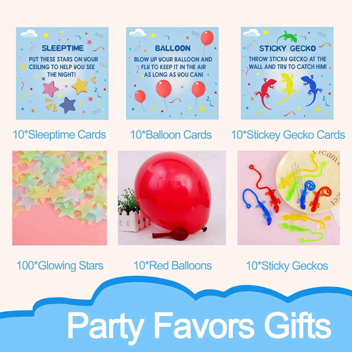 WPAZH 130Pcs Birthday Party Favors Gift Decorations Supplies for Outdoor Decor Party Essentials Must Haves Stars Balloon