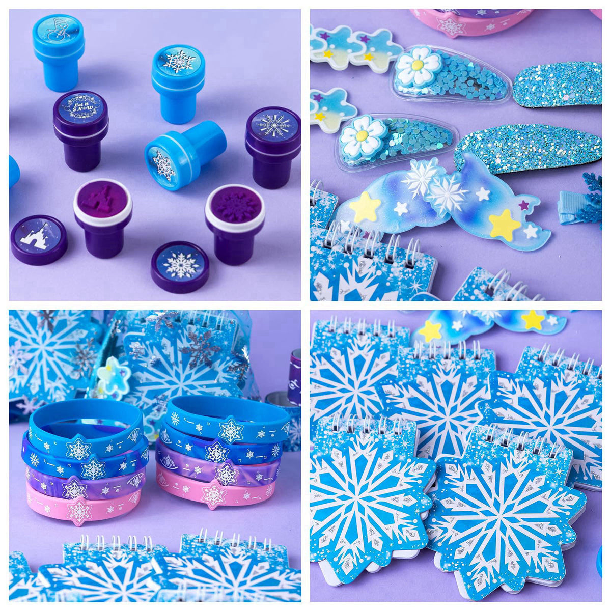 DMIGHT 130PCS Frozen Party Favors for Girls, Winter Birthday Supplies – full view