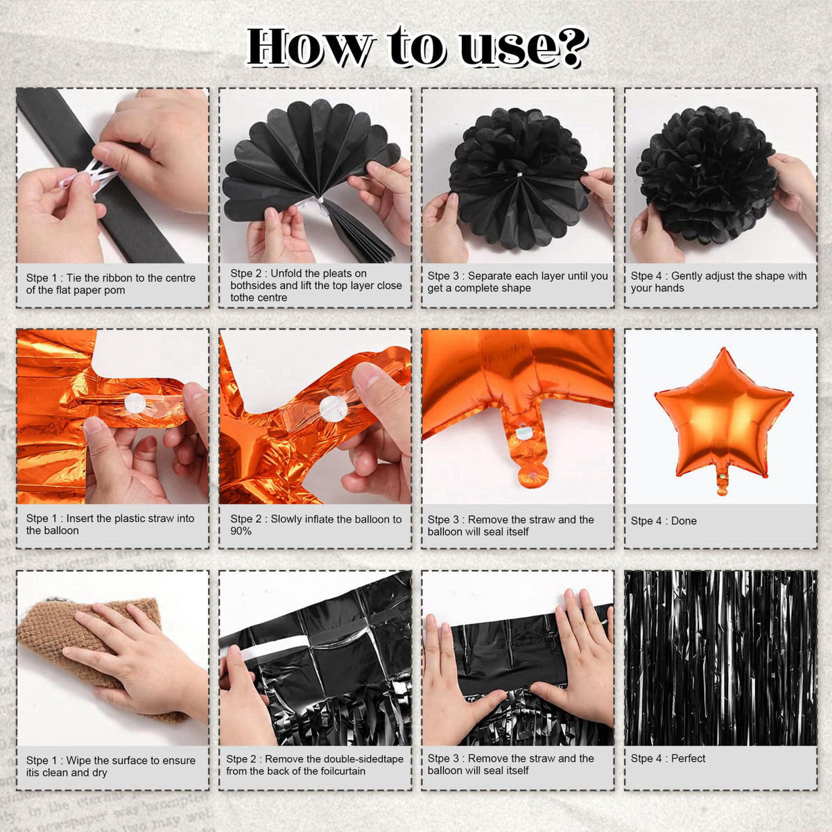 HandTool 109PCS Whiskey Birthday Party Decorations for Men, Aged to Perfection Party Supplies with Fringe Curtains, Late