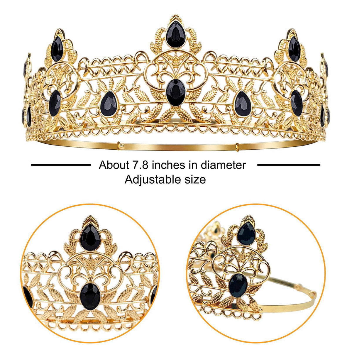 Bryophasic Birthday Decorations for Men, 3Pcs Party Decor Supplies King Crown and Sash Glasses Accessories for Man – clo