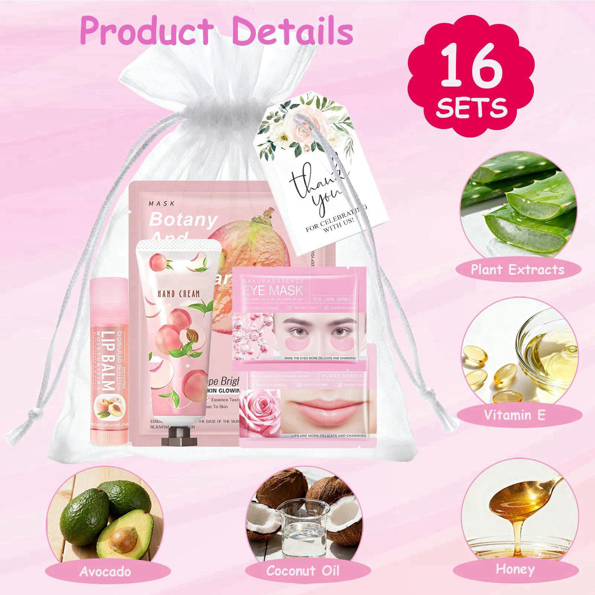 UYJ, 112 Pcs Spa Party Favors For Women,Spa Sleepover Party Supplies For Girls – full view
