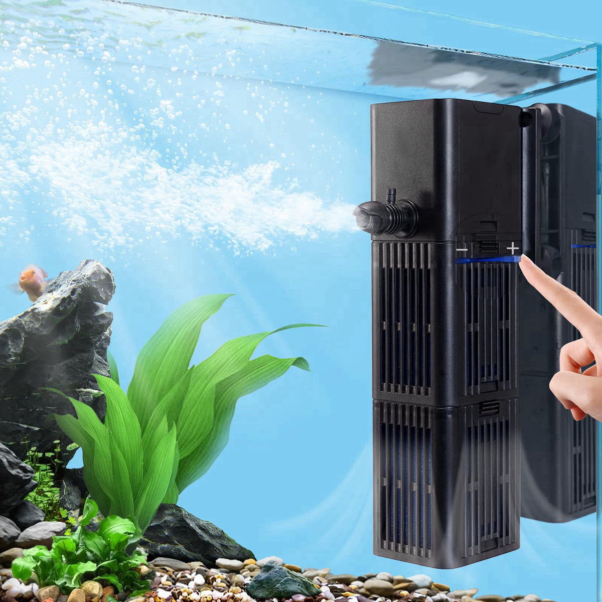 TARARIUM Aquarium Filter for Fish Tank, 4-in-1, Medium fit 20-75gal – product photo (Filters)