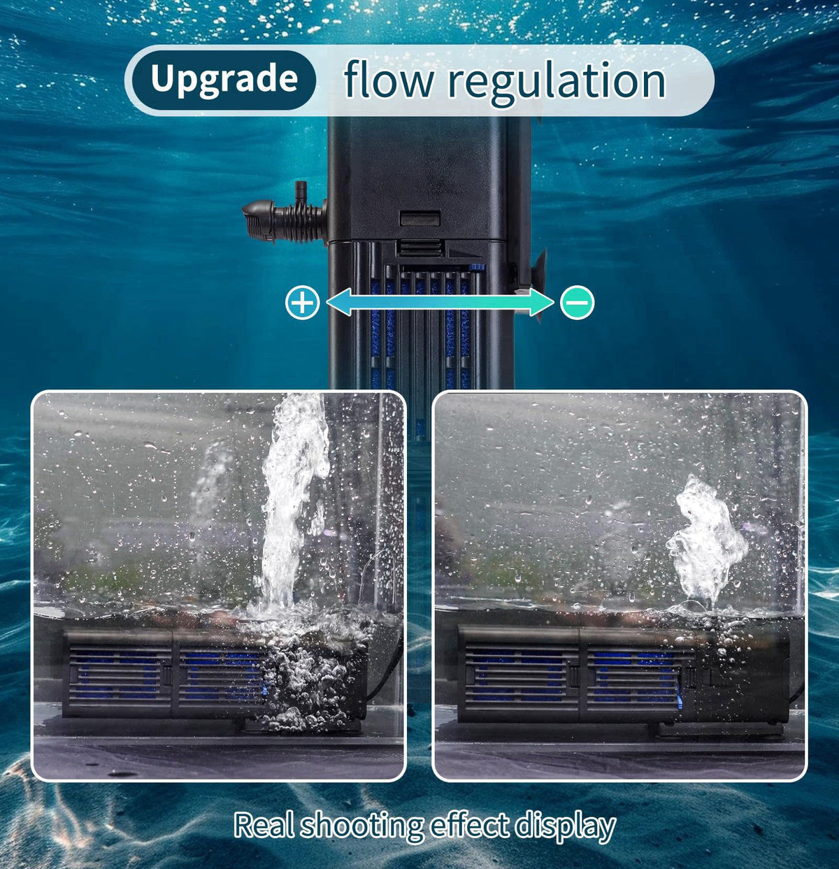 TARARIUM Aquarium Filter for Fish Tank, 4-in-1, Medium fit 20-75gal – packaging and label