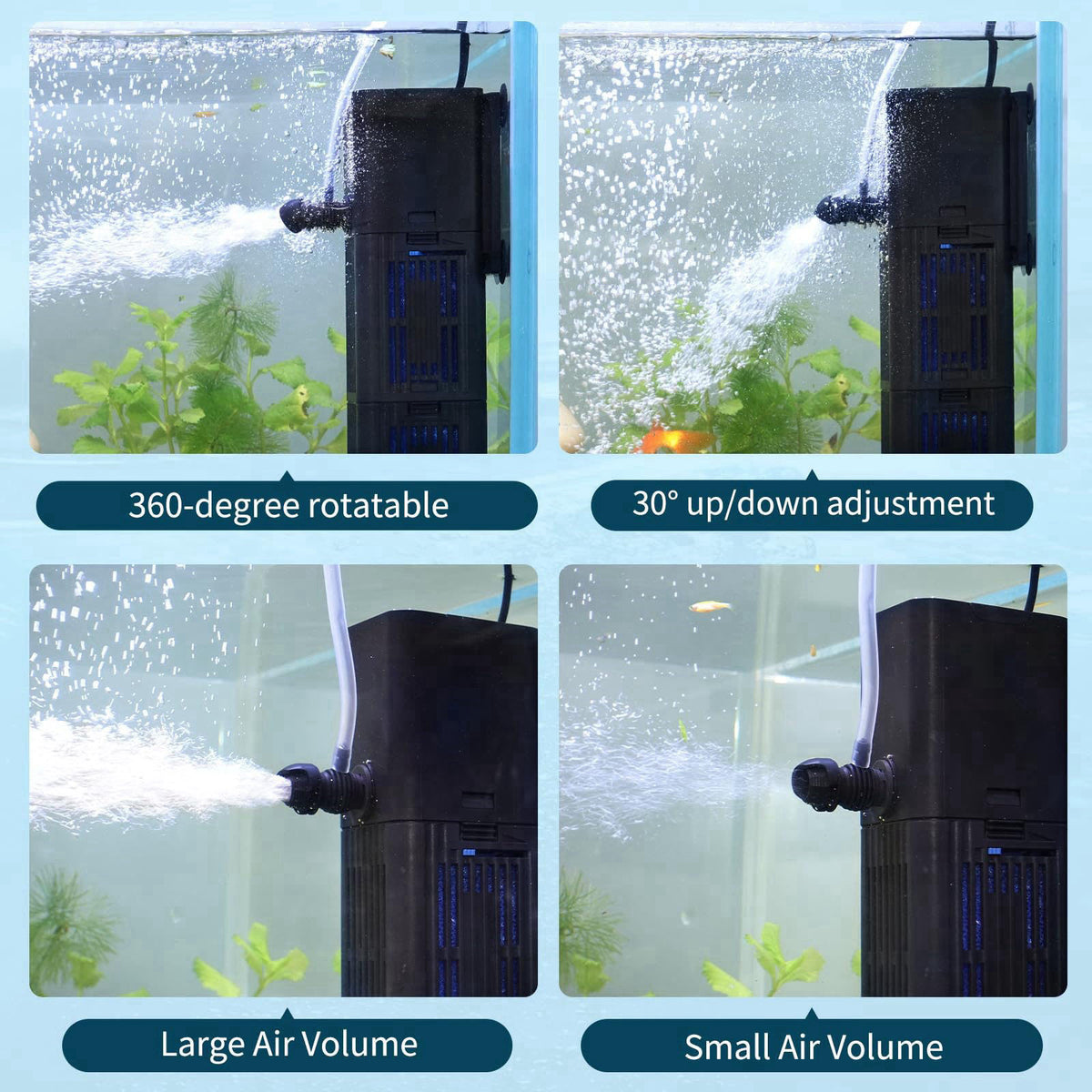 TARARIUM Aquarium Filter for Fish Tank, 4-in-1, Medium fit 20-75gal – full view