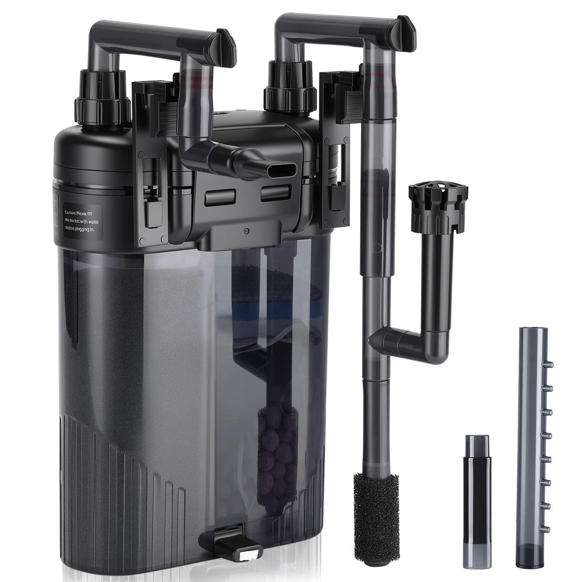 hygger Hang-On-Back Aquarium Canister Filter, with 4-Stage Filtration – product photo (Filters)