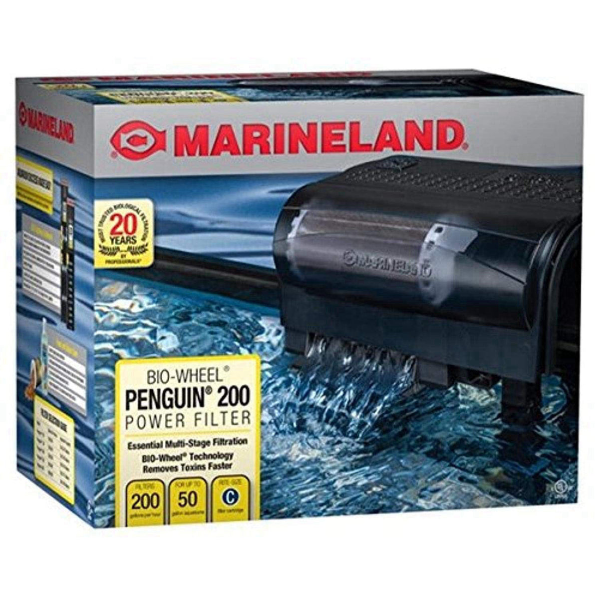Marineland Bio-Wheel Penguin 200 GPH Power Aquarium Filter – product photo (Filters)