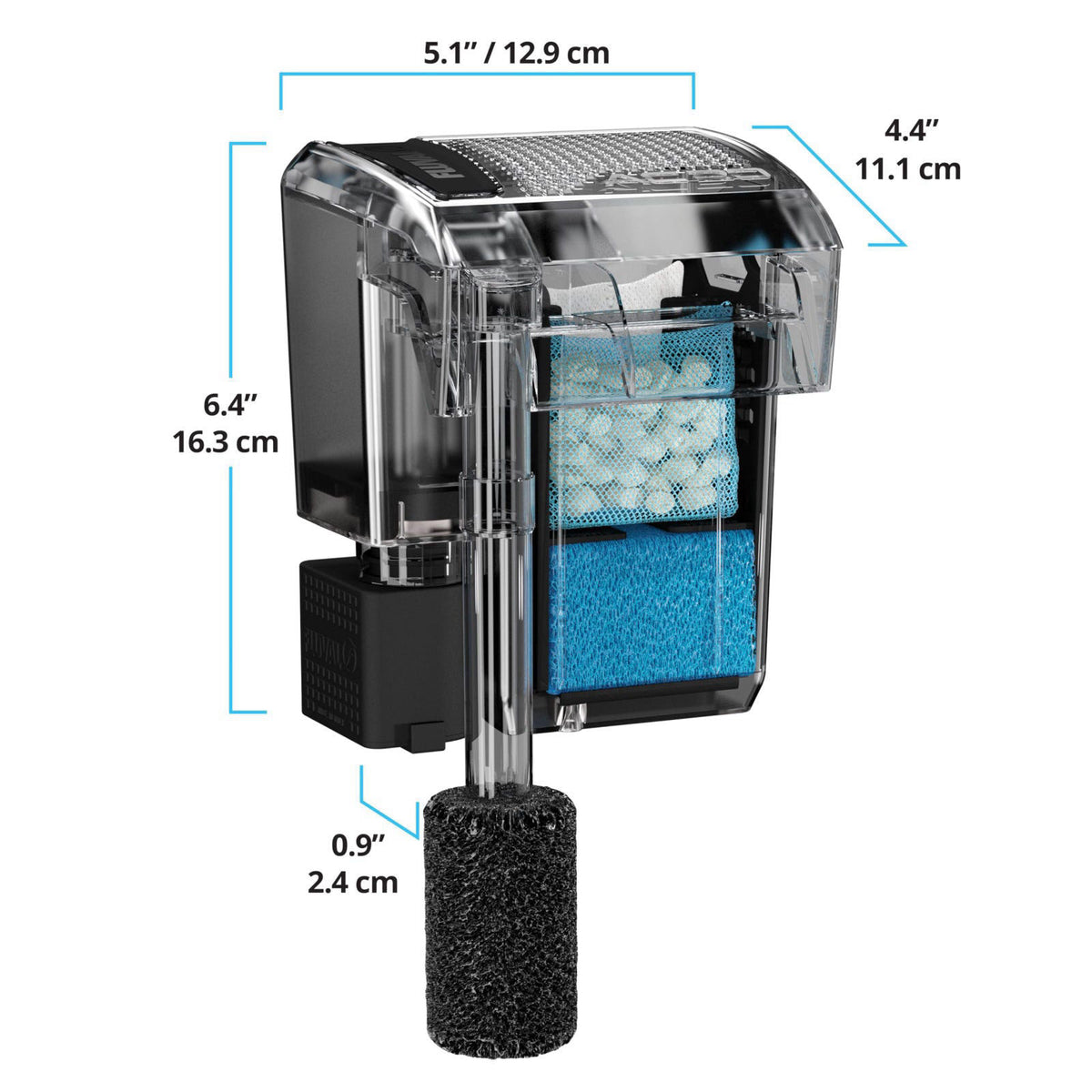 AC20 Power Filter, 5-20 US Gal / 18-76 L - Fluval USA – close-up detail