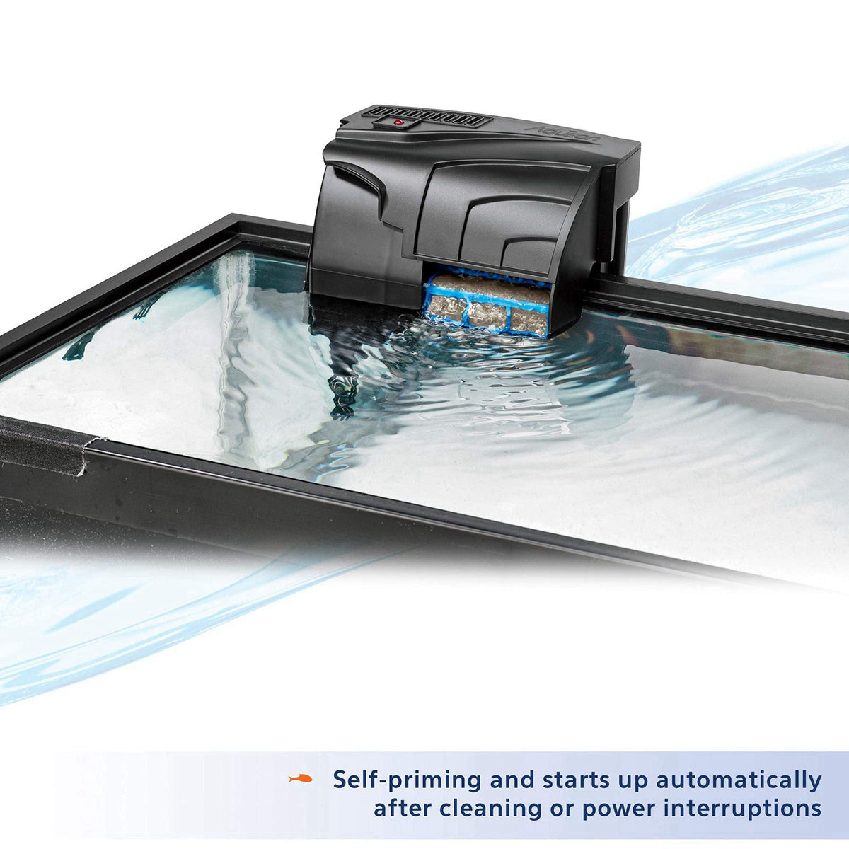 Aqueon QuietFlow 30 LED PRO Aquarium Fish Tank Power Filter For Up To 45 Gallon Aquariums – back view and specifications
