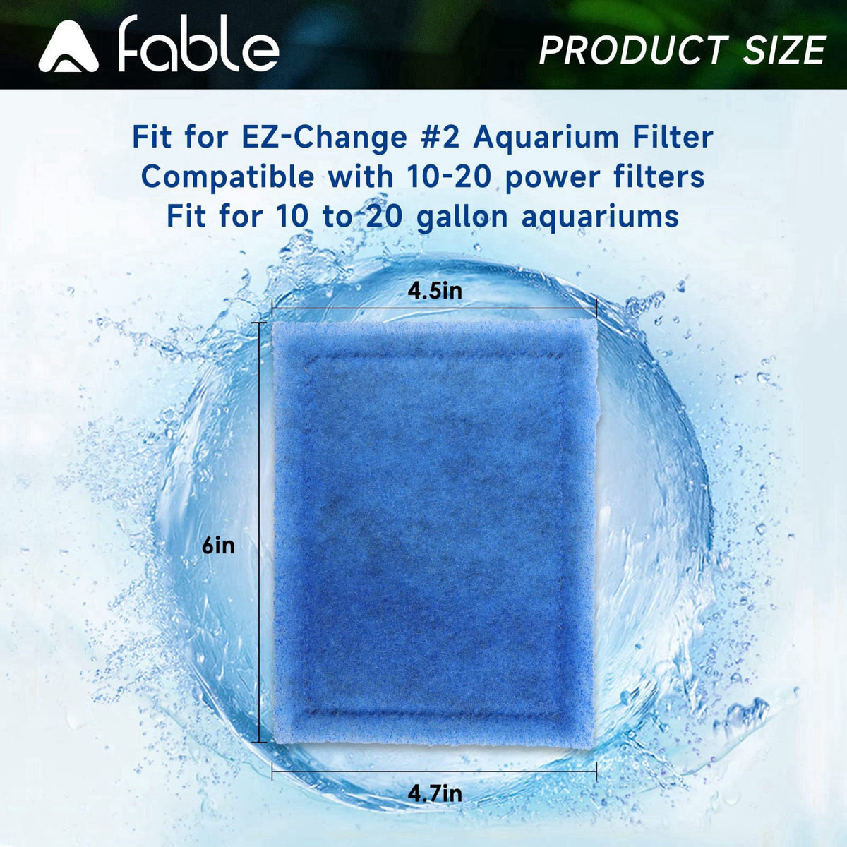 A Fable Aquarium Filter Cartridge Replacement for AquaTech EZ-Change #2 Aquarium Filter, for No.2 Cartridge, for marinel