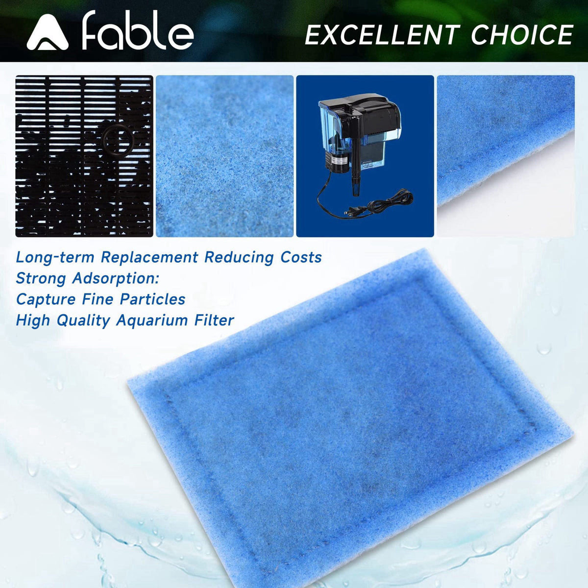 A Fable Aquarium Filter Cartridge Replacement for AquaTech EZ-Change #2 Aquarium Filter, for No.2 Cartridge, for marinel