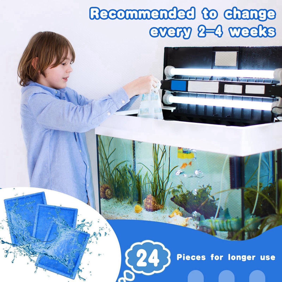 Preboun Aquarium Filter Cartridge Compatible with Aquatech Ez Change #3 Fish Tank Filter Cartridge Compatible with Aquat