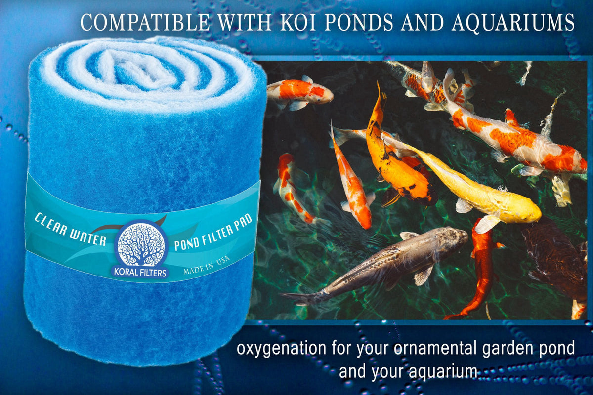 Koral Filters Koi Pond and Aquarium Filter Media Roll - 12 Inches by 72 Inches by 1.25 Inches (6 ft) - Cut to Fit - Dura