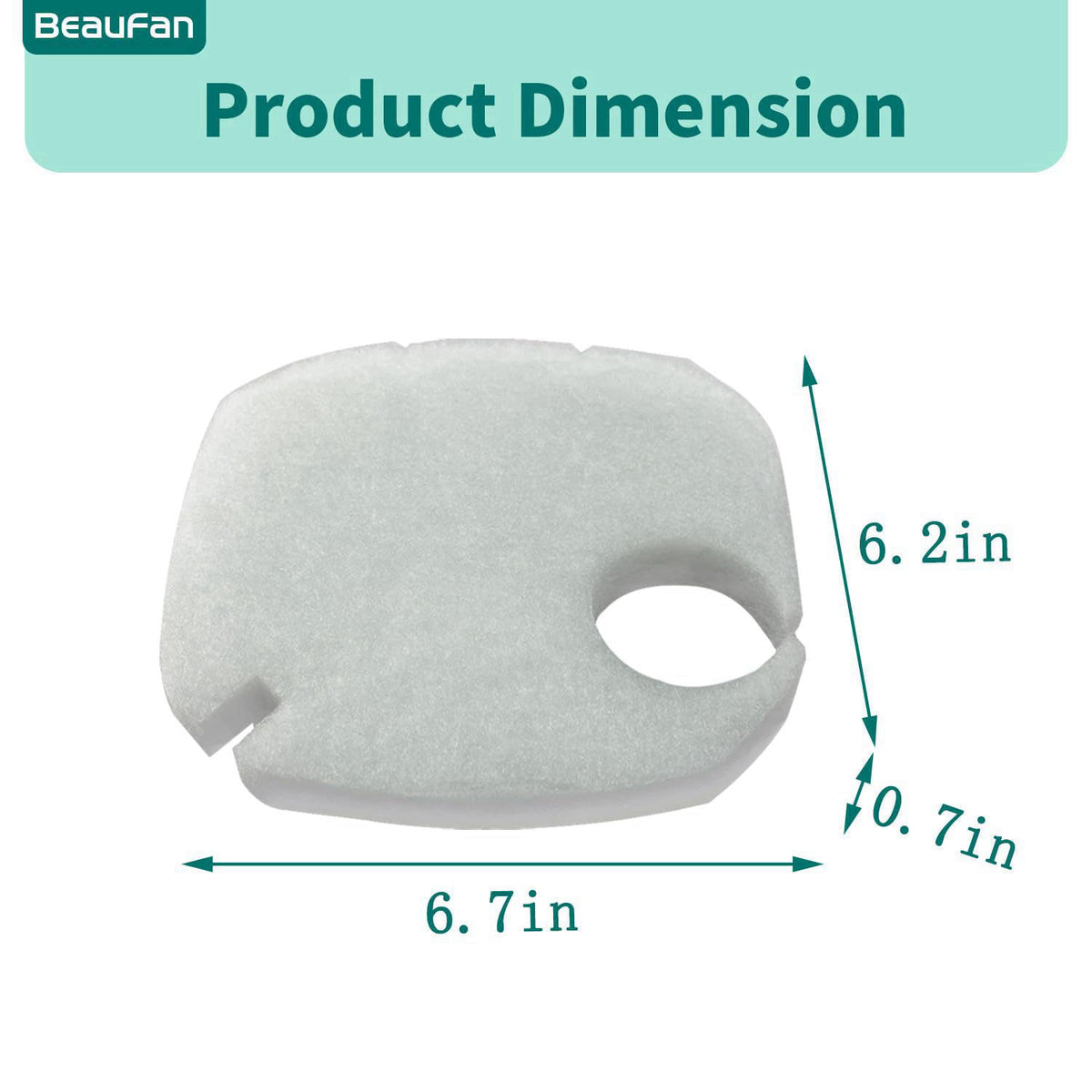 beaufan All-in-One Replacement Filter Set for Pondforse & AMOSIJOY Aquarium Filters – alternate angle