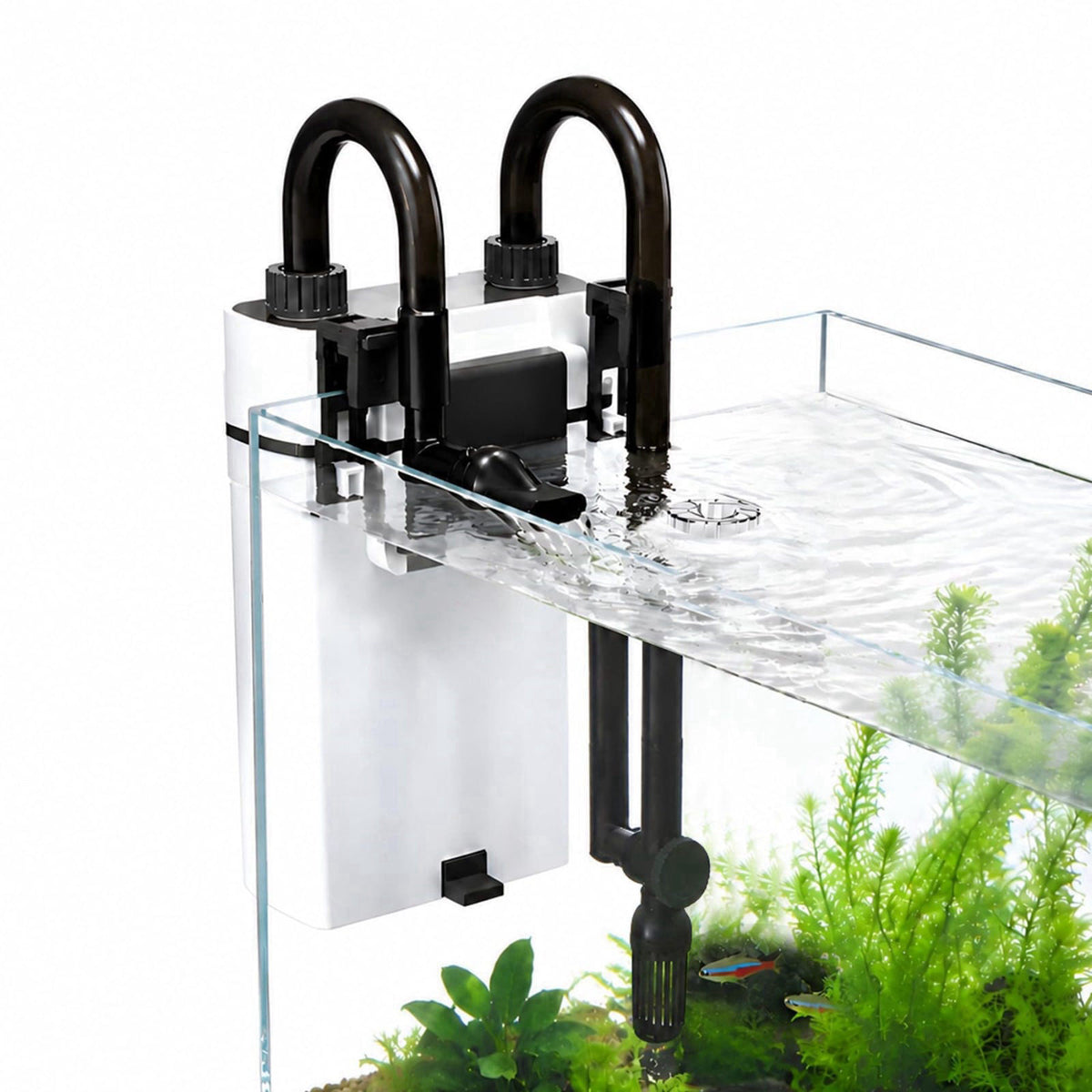 MUZIBAMA Aquarium Filter for 10-40 Gallon Fish Tank, Quiet Hang On Back Canister Filter with 3-Stage Filtration, Surface