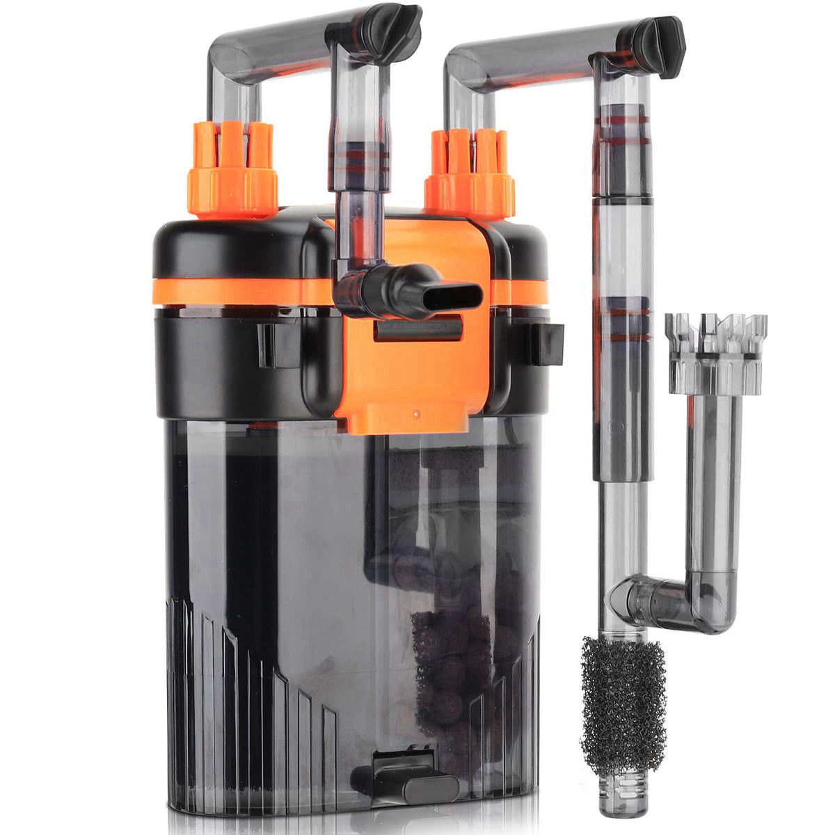 hygger External Hang-On-Back Canister Aquarium Filter,Quiet Fish Tank Filter with 3-Stage Filtration,Anti-Dry Burn Motor