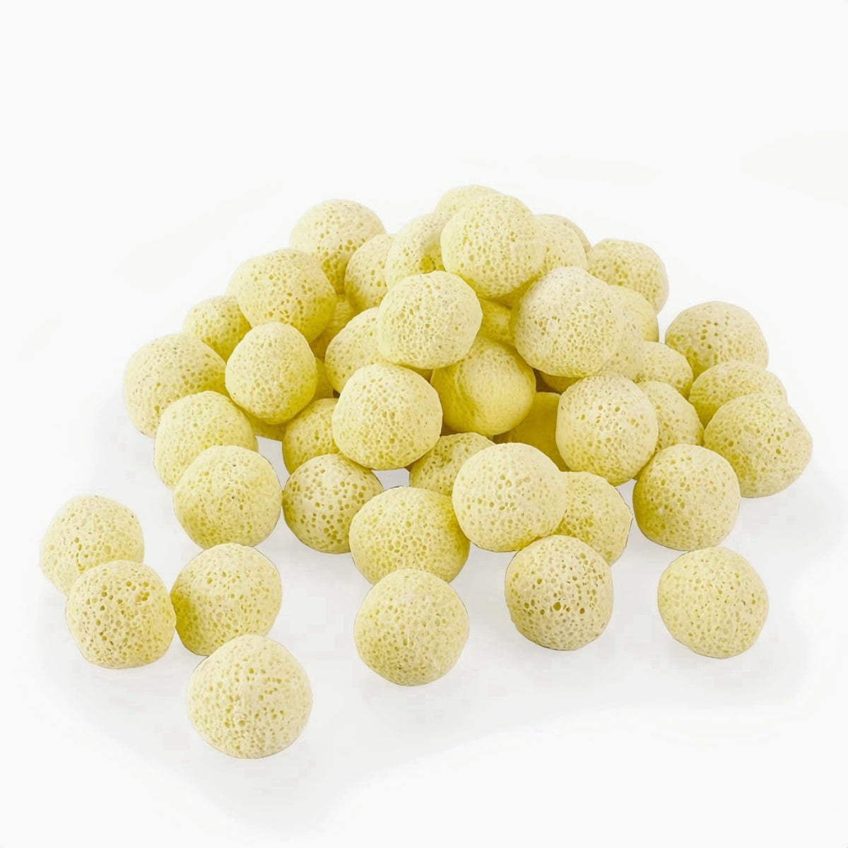 CIELONI Filter Media Bio Balls (5.5LB)，Ceramic Rings for Aquarium Filter – close-up detail in yellow
