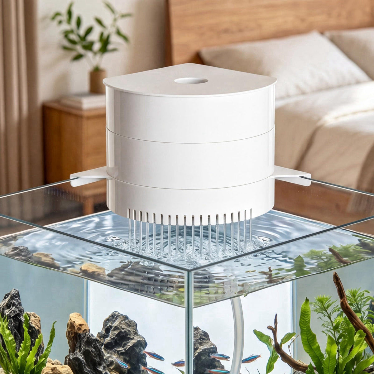 NIUZYRO Hang On Back Aquarium Filter Fish Turtle Tank Dry Wet Separation 5-50 Gal