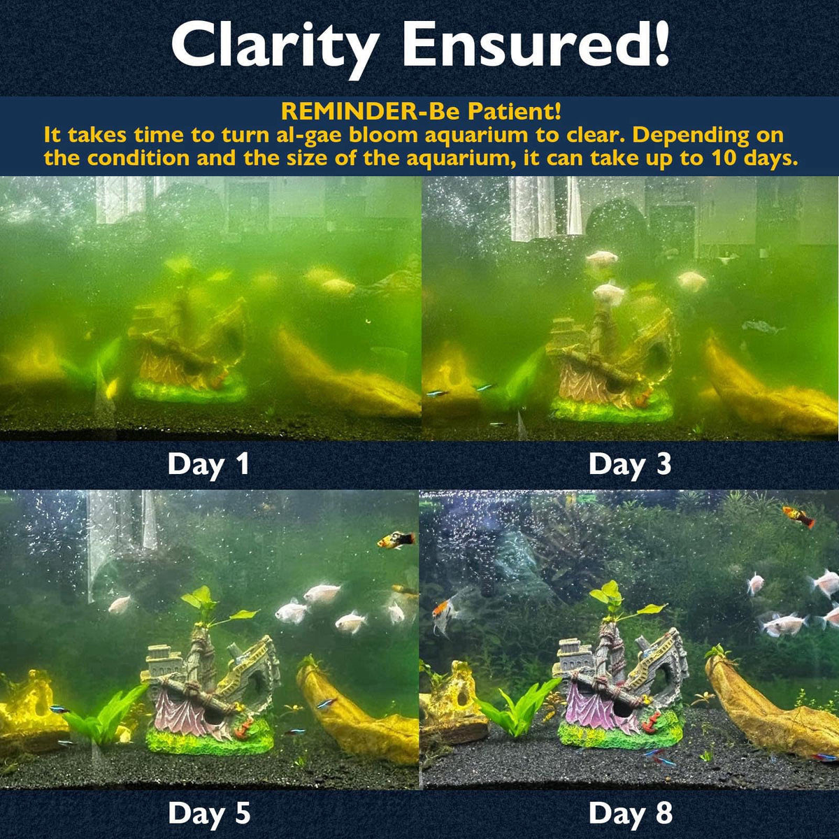 FUMAK 130GPH U - V Aquarium Filter Green Water Cleaning for 10-30 Gallon Tanks – close-up detail