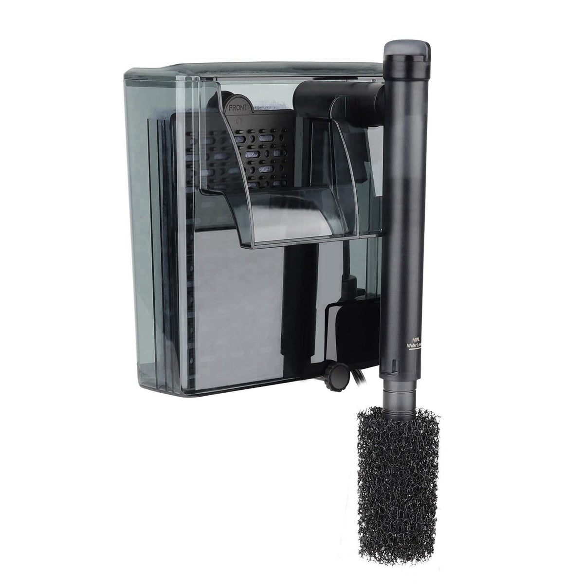 hygger Aquarium HOB Filter 105 GPH for 10-20 Gallon Fish Tank Power Filter with Adjustable Water Flow Extendable Intake 