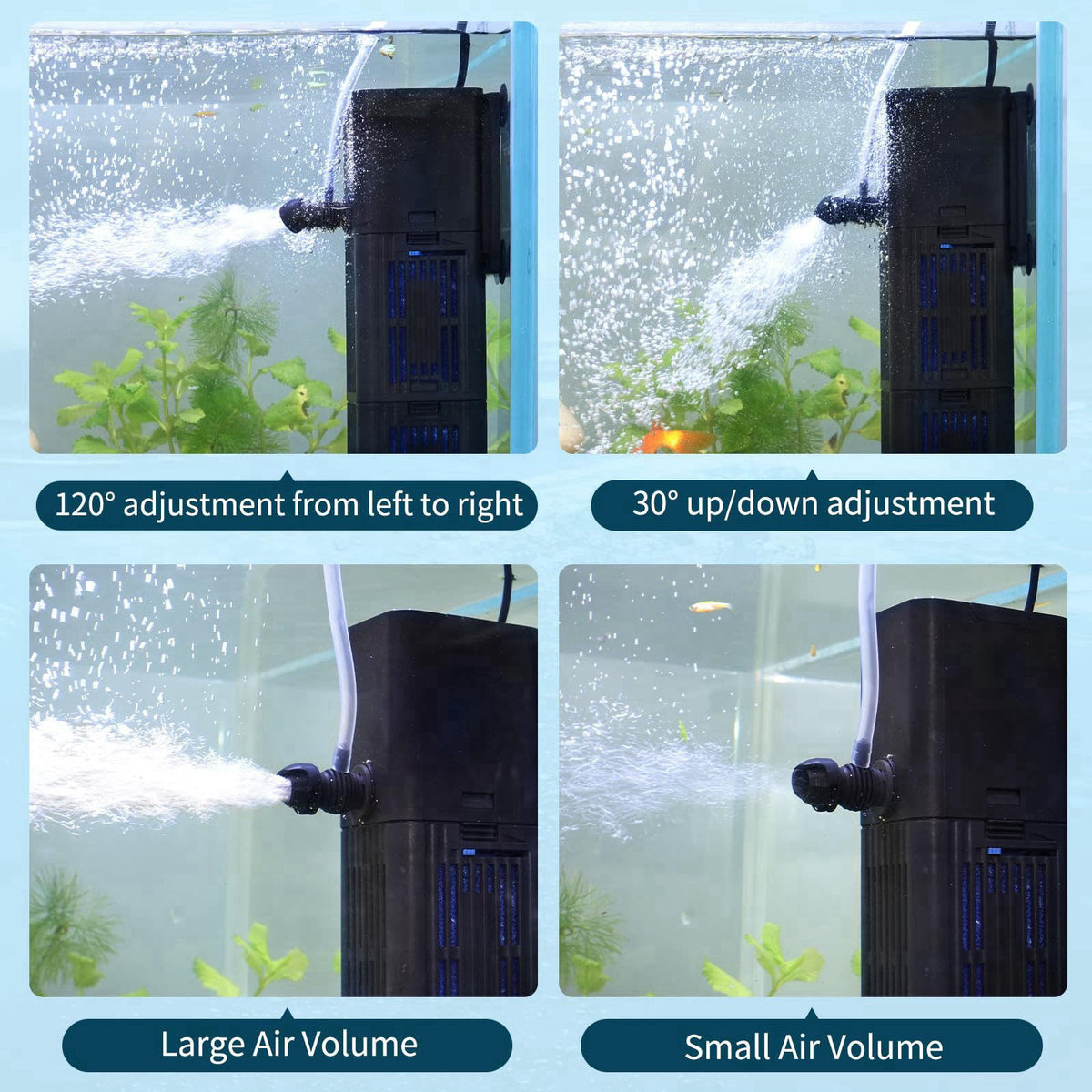 TARARIUM Aquarium Filter for Fish Tank, 4-in-1, Medium-Large fit 40-150gal – full view