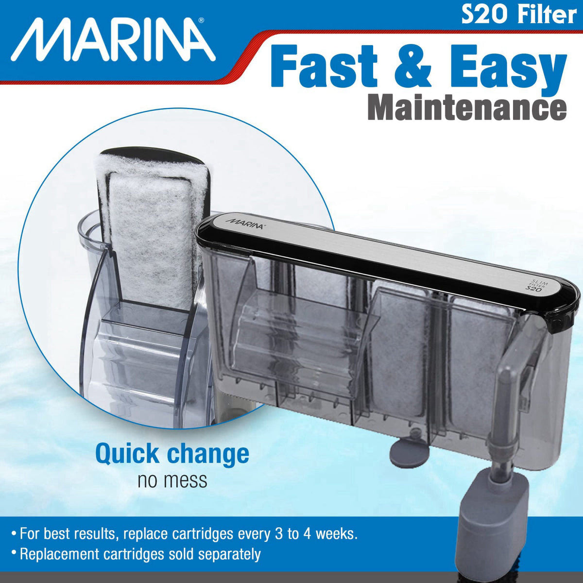 Marina S20 Power Filter,Grey – alternate angle