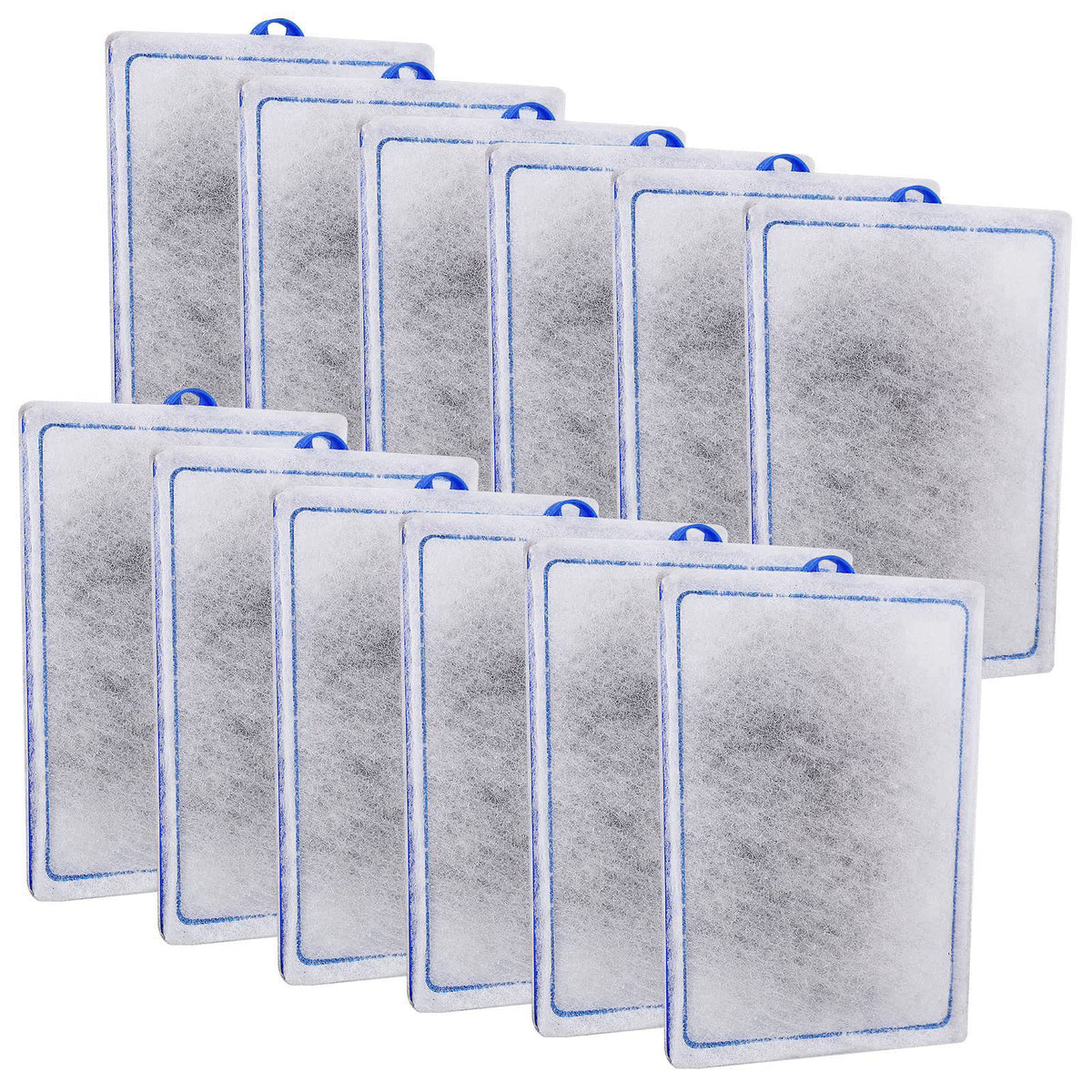 xbbwmrs 12-Pack Large Aquarium Filter Cartridges Compatible with Whisper Bio-Bag Power Filters - Assembled