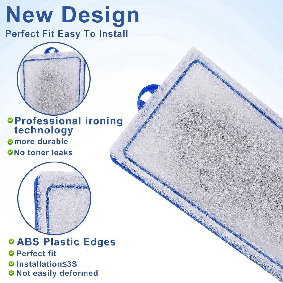 xbbwmrs 12-Pack Large Aquarium Filter Cartridges Compatible with Whisper Bio-Bag Power Filters - Assembled – packaging a