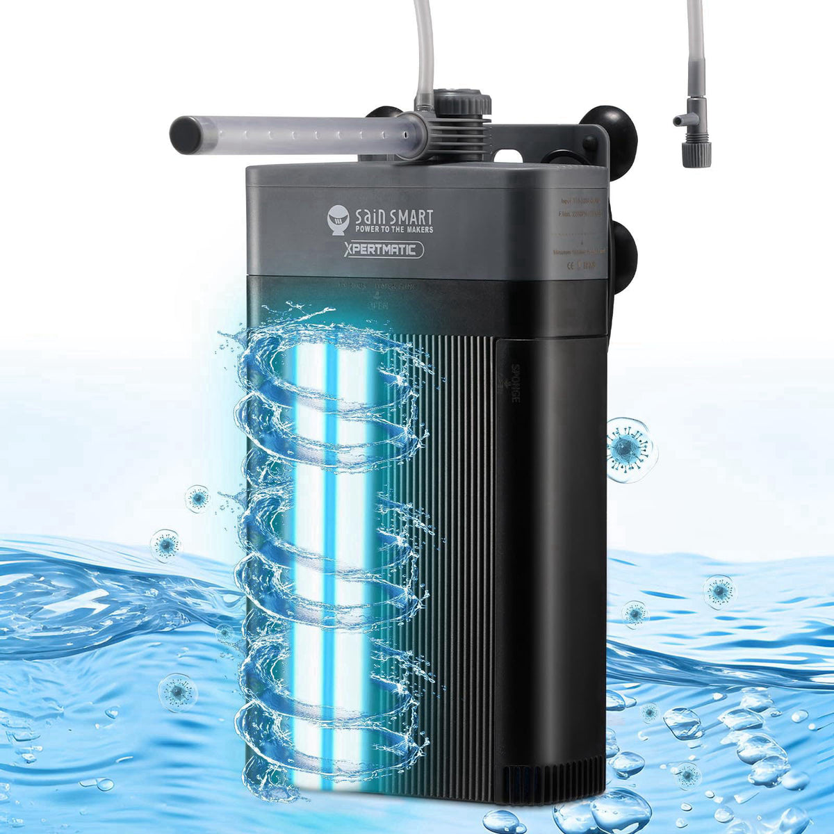 SainSmart XpertMatic Aquarium Filter 220GPH, Submersible Powerful Pump for 20-50 Gal – product photo (Filters)