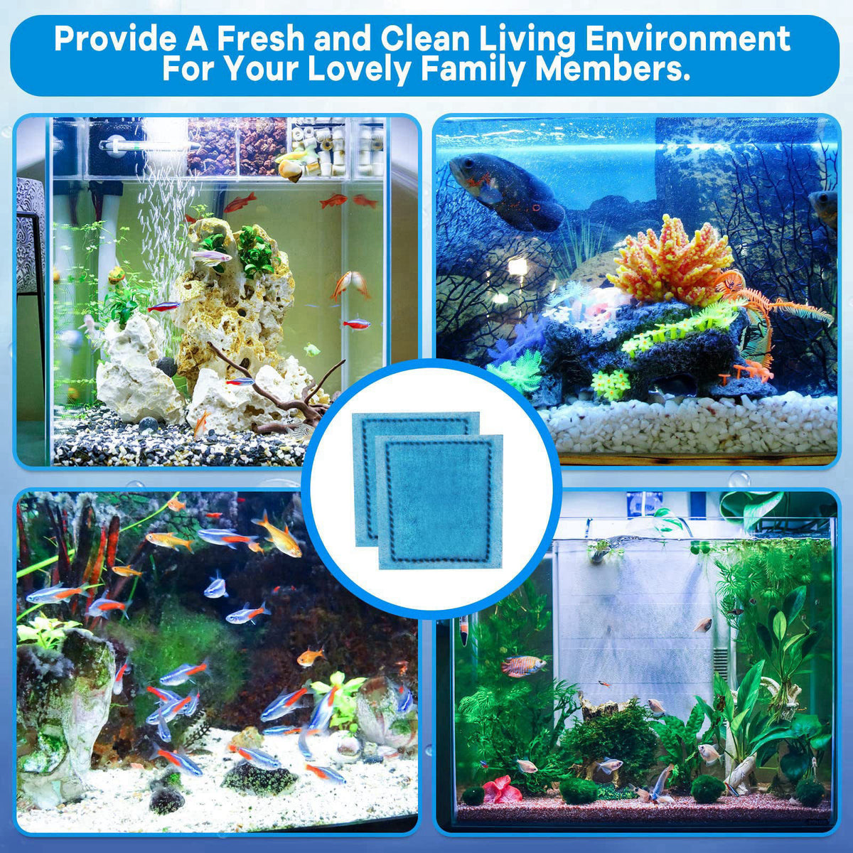 xbbwmrs 9 PCS Aquarium Filter Cartridge Compatiable with Aqua-Tech Filters (EZ-Change #3) Fish Tank Filter Cartridge Com