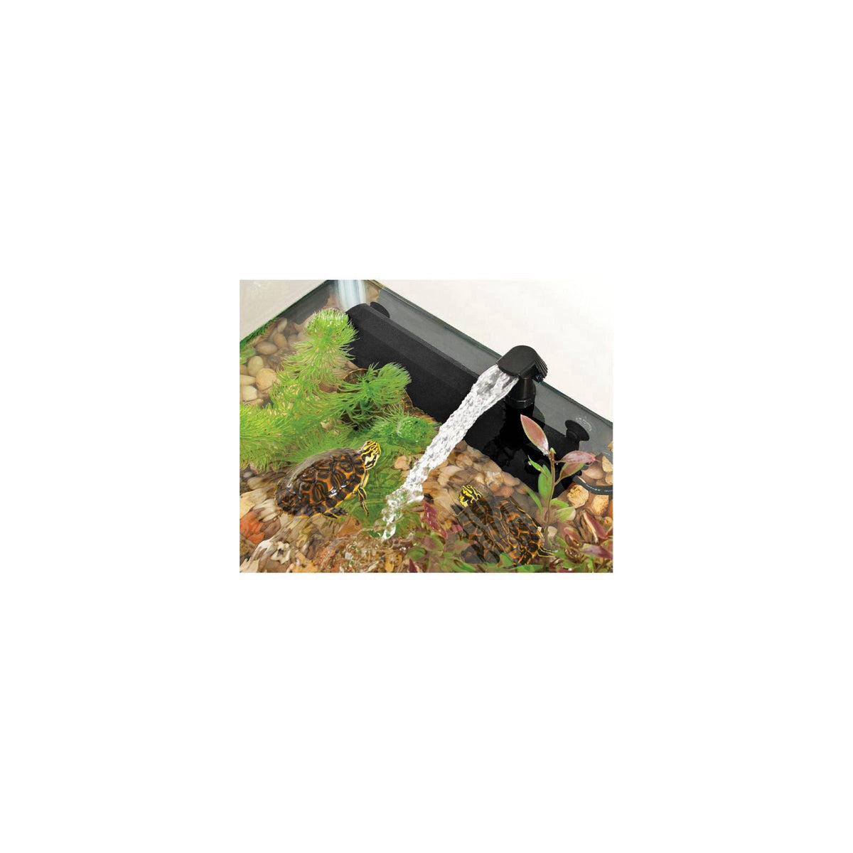 Aqueon Quietflow Internal Power Filer, 10 Gallon – back view and specifications