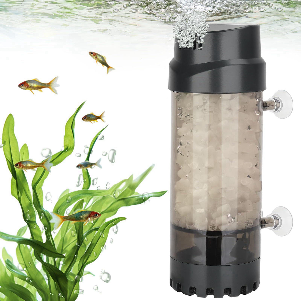 AQQA Fluidized Moving Bed Filter with Sponge, Submersible Aquarium Filter – product photo (Filters)