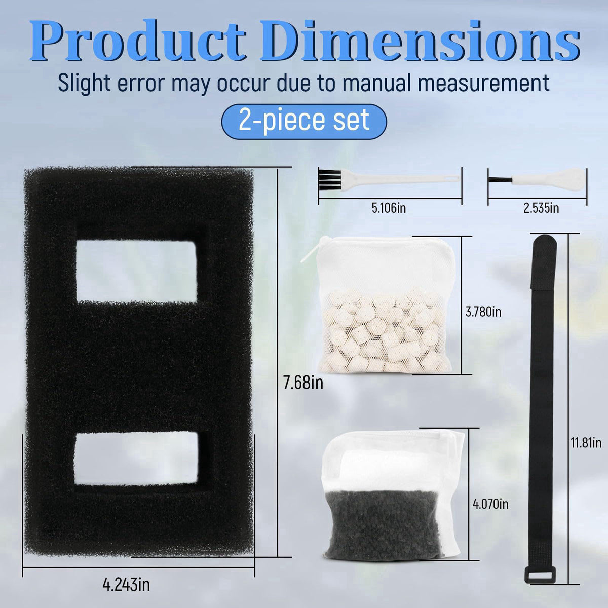 SHAHN A1376 Aquarium Filter Media Kit for Most Standard Aquariums (2-Pack) – close-up detail in BLACK