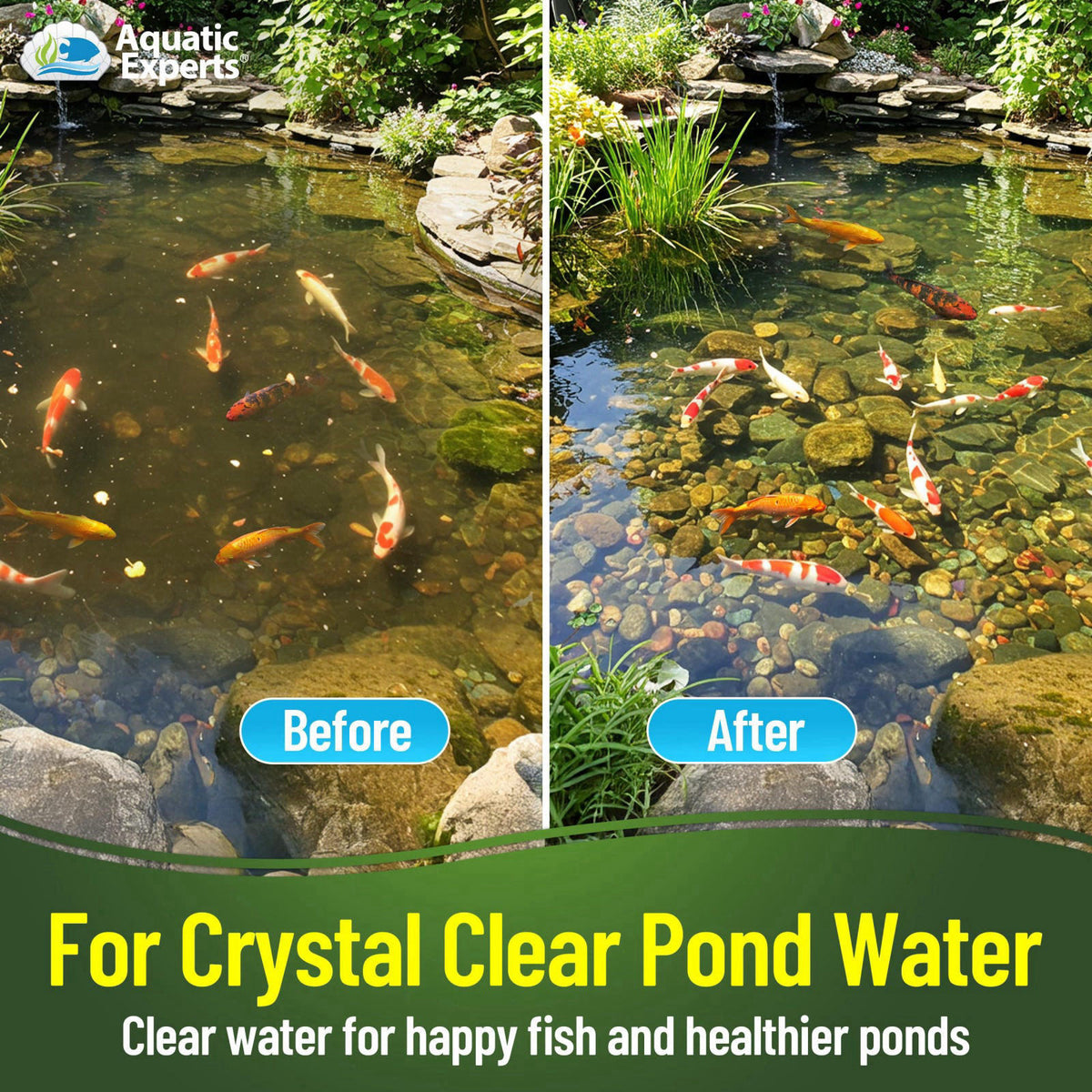Aquatic Experts Classic Koi Pond Filter Pad COARSE – Bulk Roll Pond Filter Media, Rigid Ultra-Durable Latex Coated Fish 