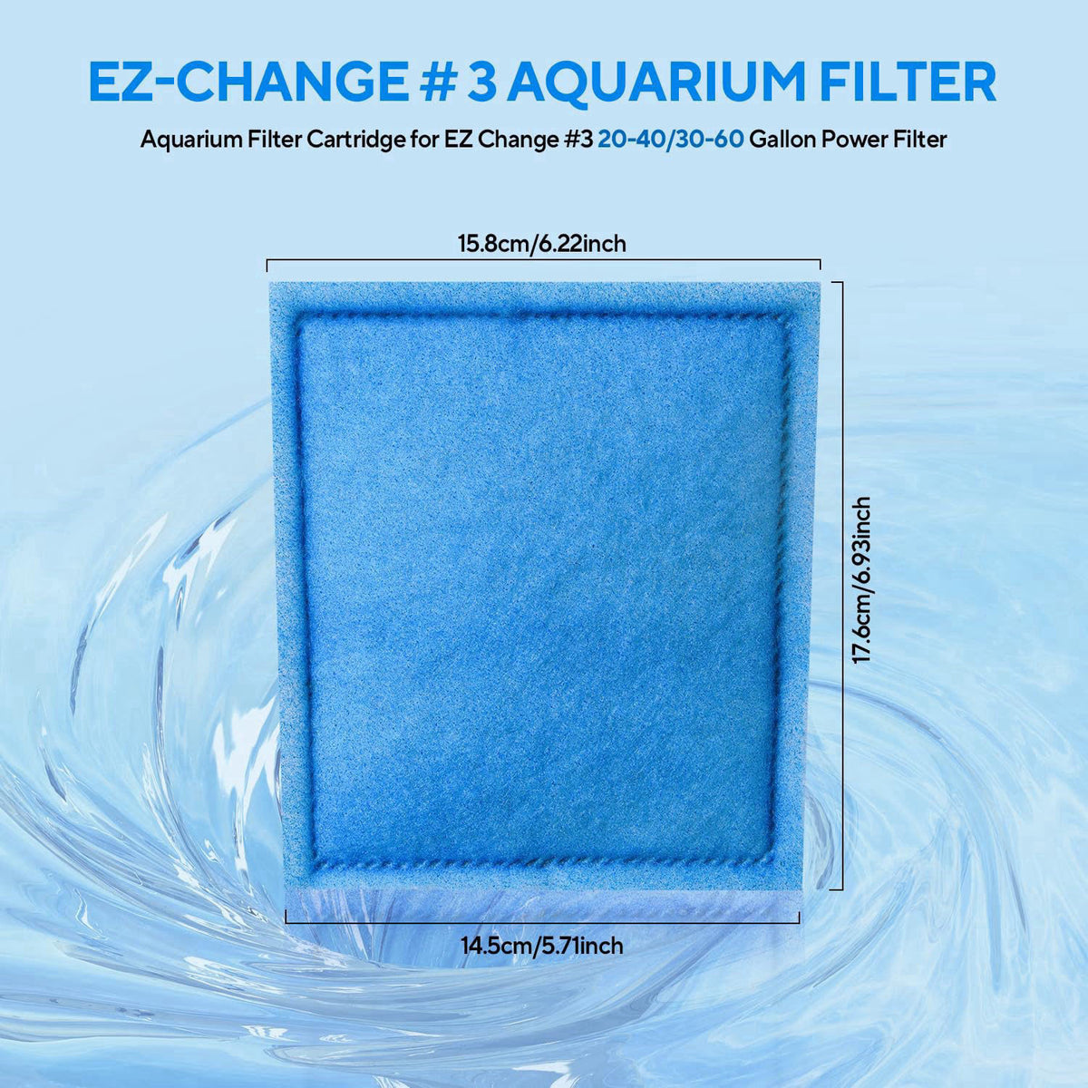 Filpowis 24 Pack Aquarium Filter Cartridges for EZ-Change #3 & 20-60 Gallon Tanks – close-up detail