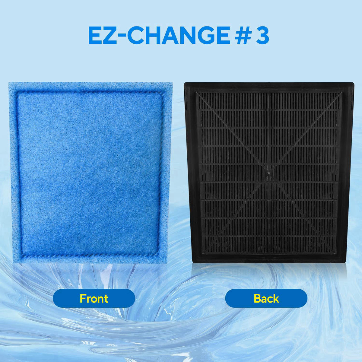 Filpowis 24 Pack Aquarium Filter Cartridges for EZ-Change #3 & 20-60 Gallon Tanks – alternate angle
