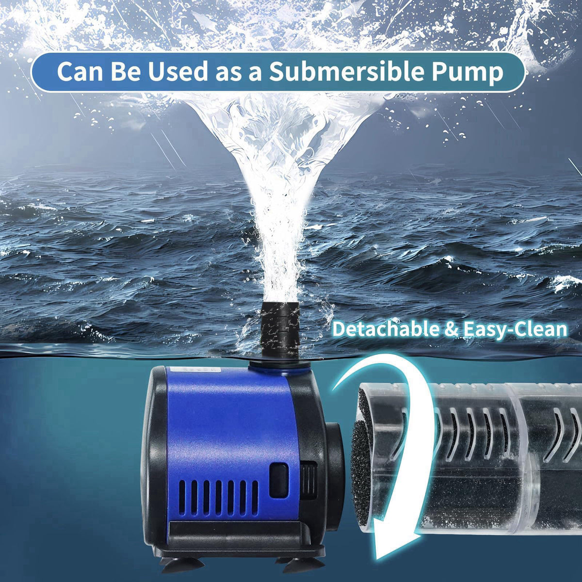 TARARIUM Aquarium Filter for Fish Tank, 4-in-1, Extra Large fit 75-300gal – full view