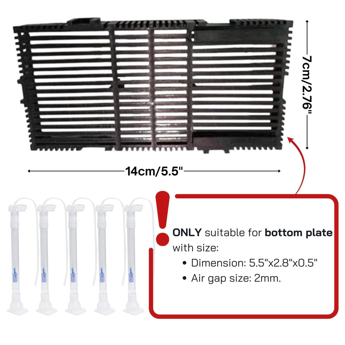 Marsrut 5pcs Under Gravel Filter Aquarium Uplift Tube, Undergravel Bottom Filters for Fish Tanks Water Cleaner Small Boa