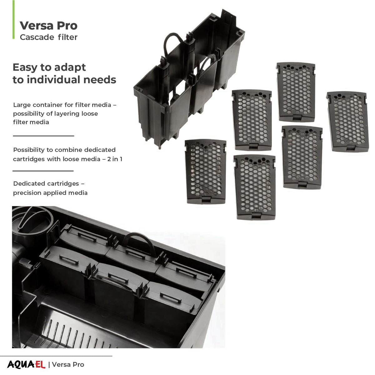 Aquael Versa Pro 20 Power Filter - Hang On Back Filter for Aquariums – full view