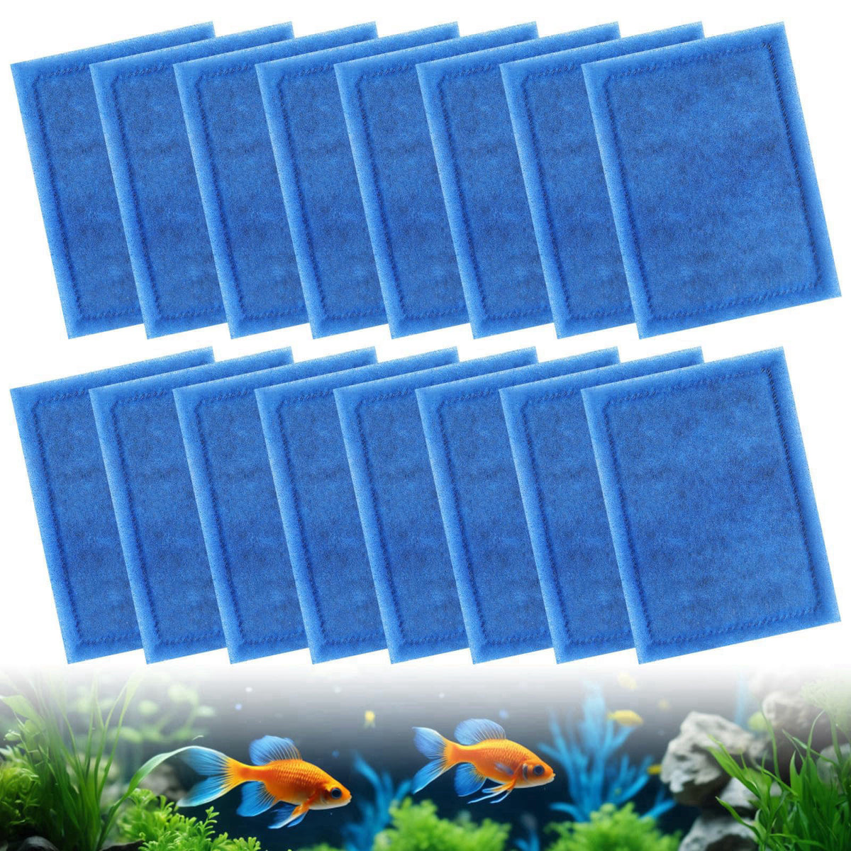 zisiueel 16Pcs 10-20 Gallon Aquarium Filter Replacement Compatible with EZ-Change #2 – product photo (Filter Accessories