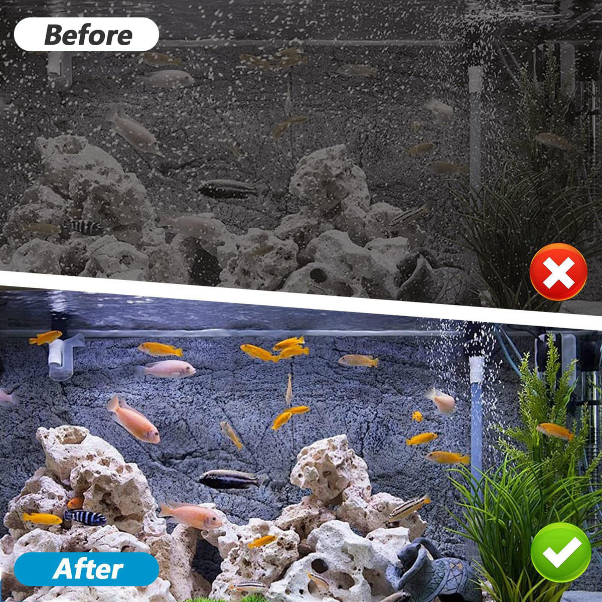 zisiueel 16Pcs 10-20 Gallon Aquarium Filter Replacement Compatible with EZ-Change #2 – full view
