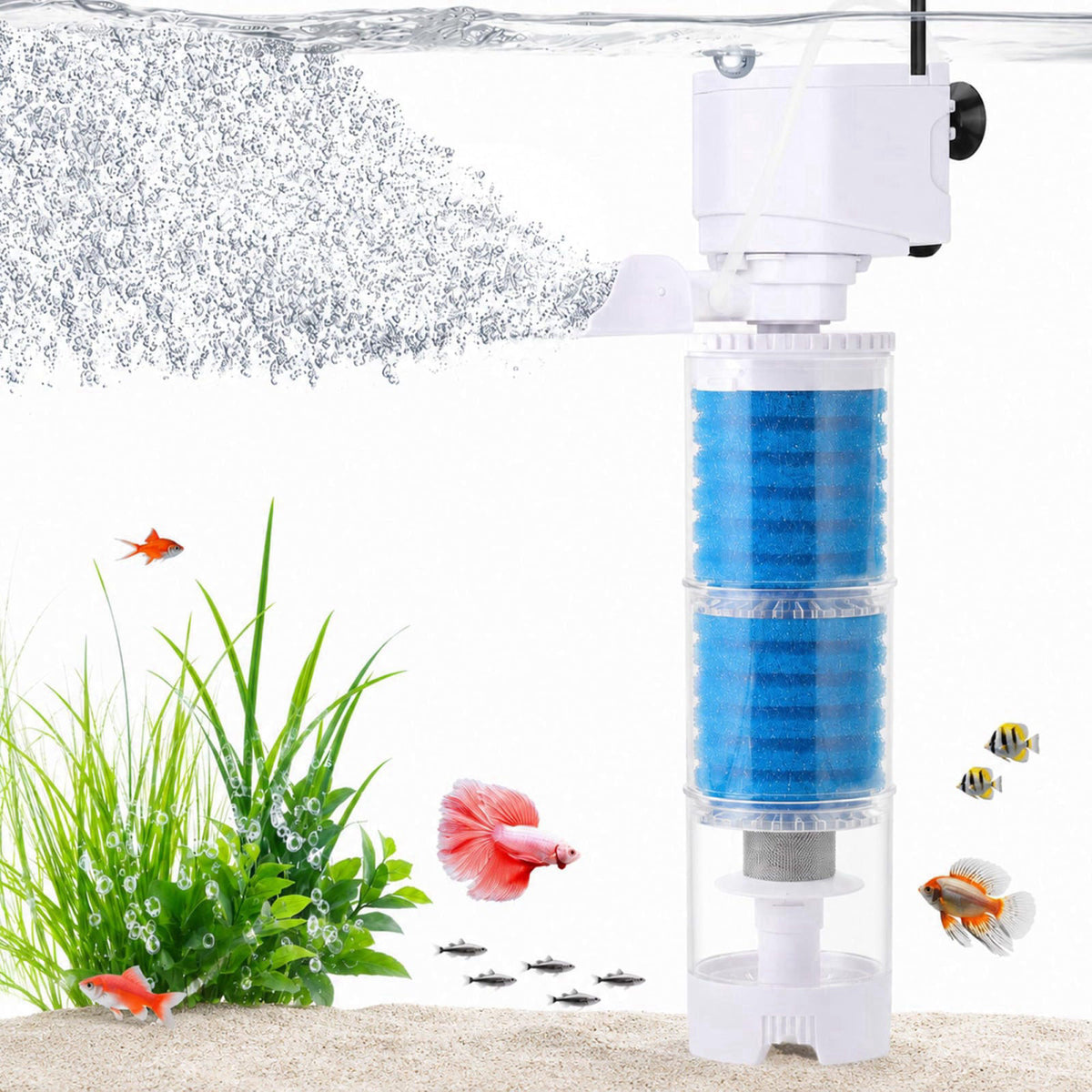 GLIDESMOOTH Aquarium Filter, Multi-Functional Water Circulation System, 25W – product photo (Filters)